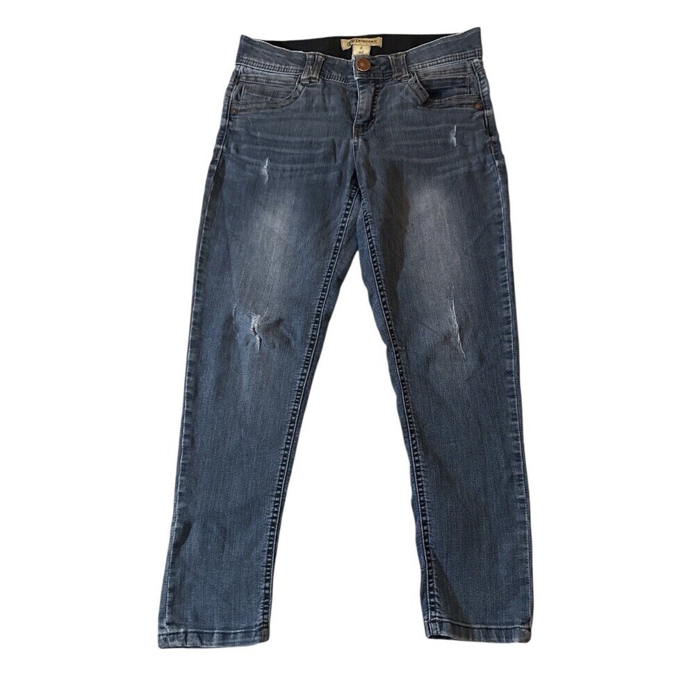 Democracy Women's Jeans Size 6 "Ab" Technology Blue Denim Straight-Leg Casual